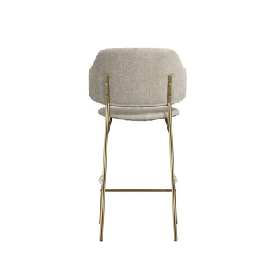 In Stock - Libbie Beige & Gold Bar Stool Furniture 