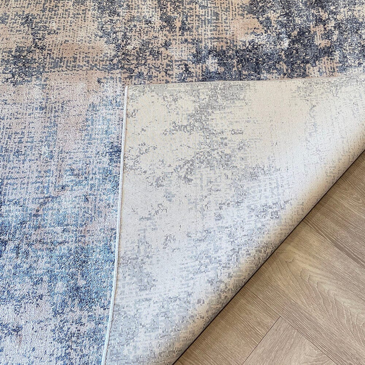 In Stock - Margo Blue & Cream Abstract Rug - 119 x 180cm Textiles 