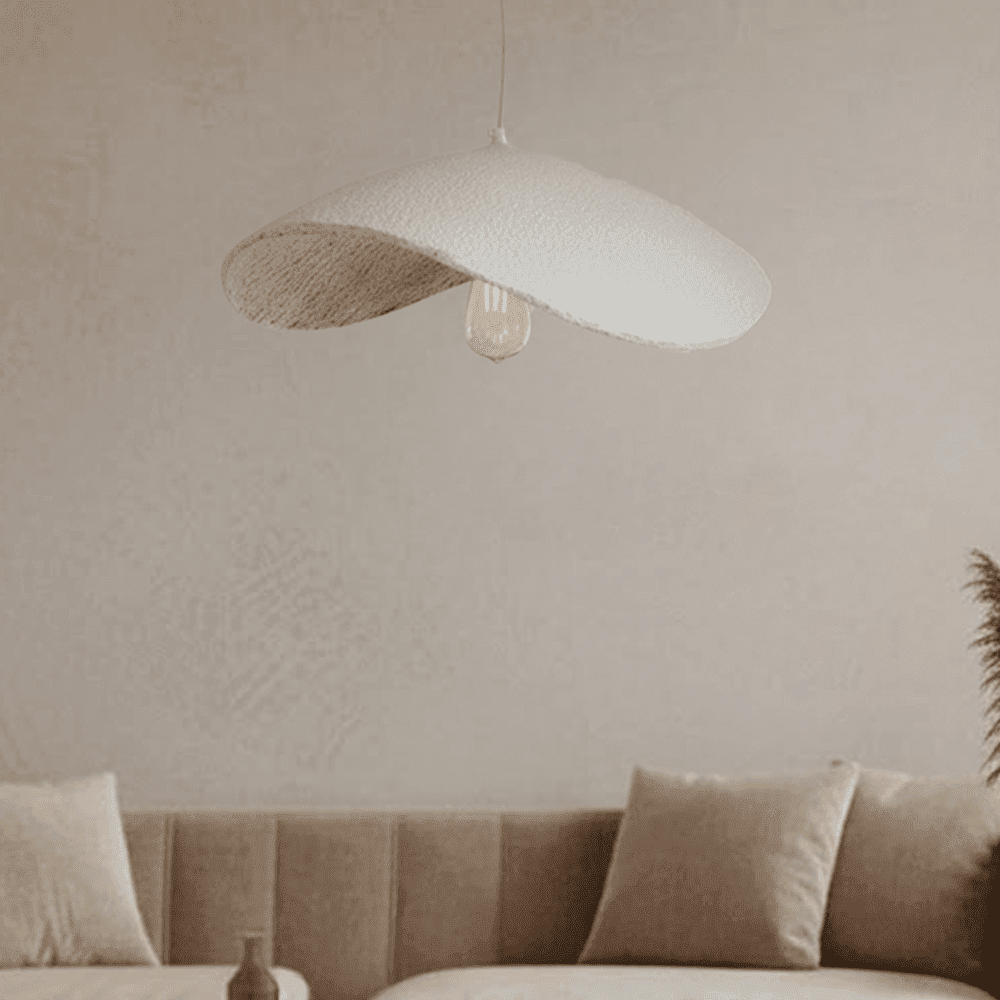 In Stock - Montrose Cream & Antique Brass Organic Ceiling Ligh Lighting 