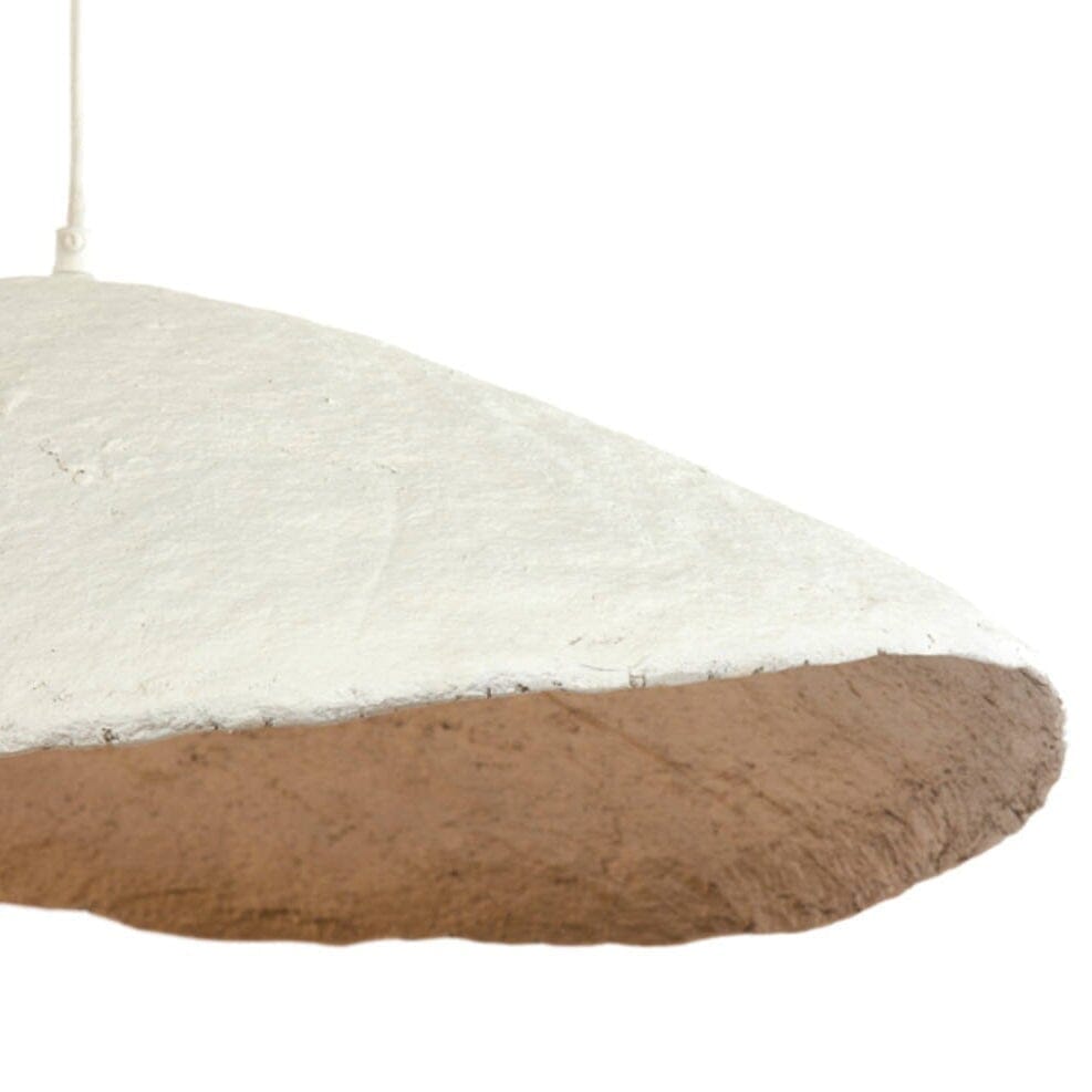 In Stock - Montrose Large Cream & Antique Brass Organic Ceiling Light Lighting 