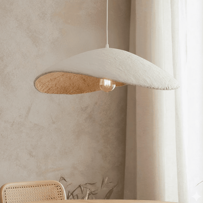 In Stock - Montrose Large Cream & Antique Brass Organic Ceiling Light Lighting 