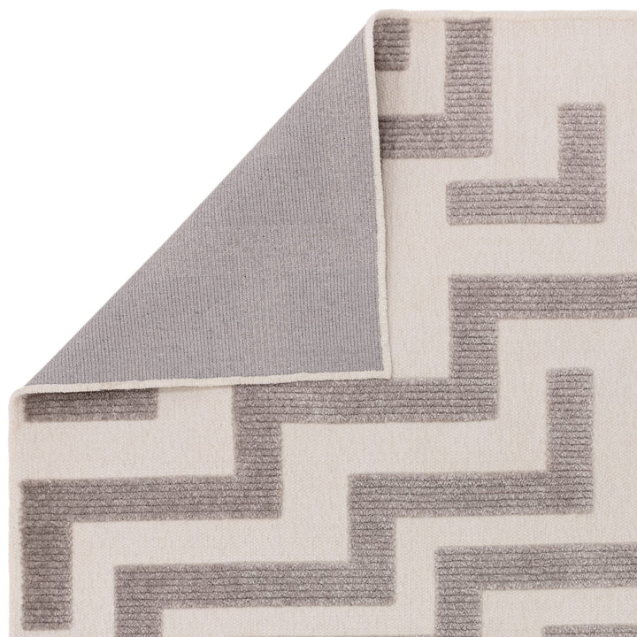 In Stock - Morocco Grey & Cream Geometric Rug - 120x170cm 