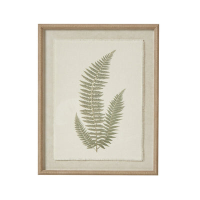 In Stock - Nia Sage Green Fern Leaf Print Framed Wall Art 