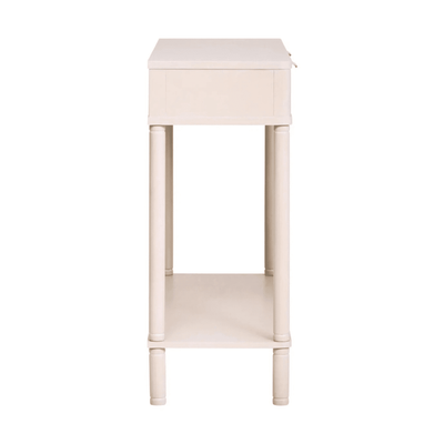 In Stock - Nydia Cream Ribbed 2 Drawer Console Table Furniture 