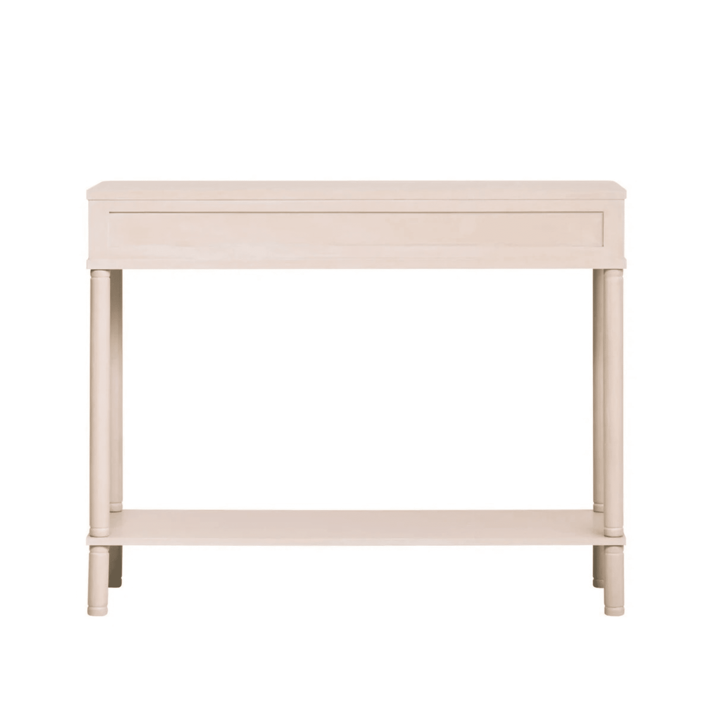 In Stock - Nydia Cream Ribbed 2 Drawer Console Table Furniture 
