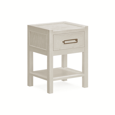 In Stock - Soho Cream Oak Veneer 1 Drawer Bedside Table Furniture 
