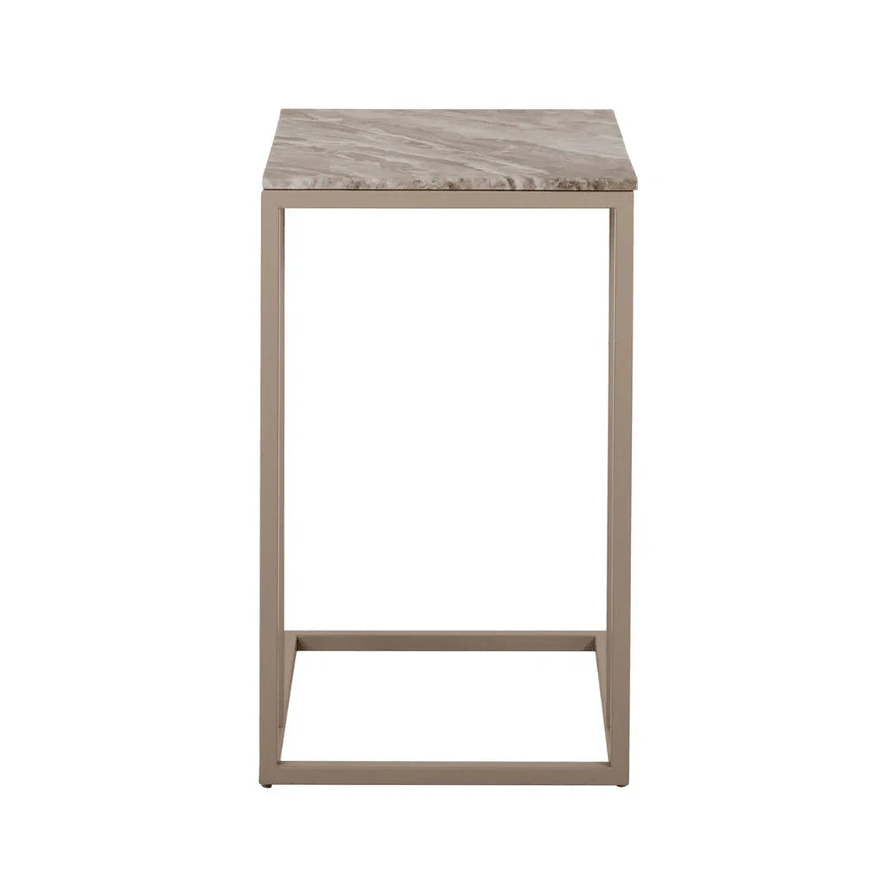 In Stock - Sylvaine Taupe & Marble Sofa Table Furniture 