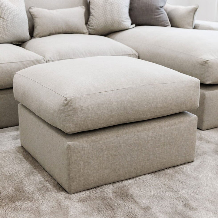 In Stock - Tribeca Ash Greige Medium Footstool MTO Sofa 