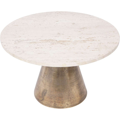 In Stock - Valiona Medium Gold & Marble Coffee Table Furniture 