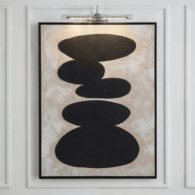 In Stock - Velvyn Black & Natural Stone Design Canvas Wall Art Accessories 