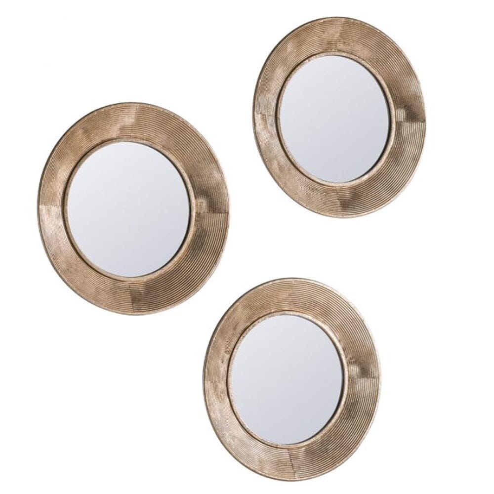 In Stock - Vienna Gold Wall Mirrors - Set of 3 Accessories 