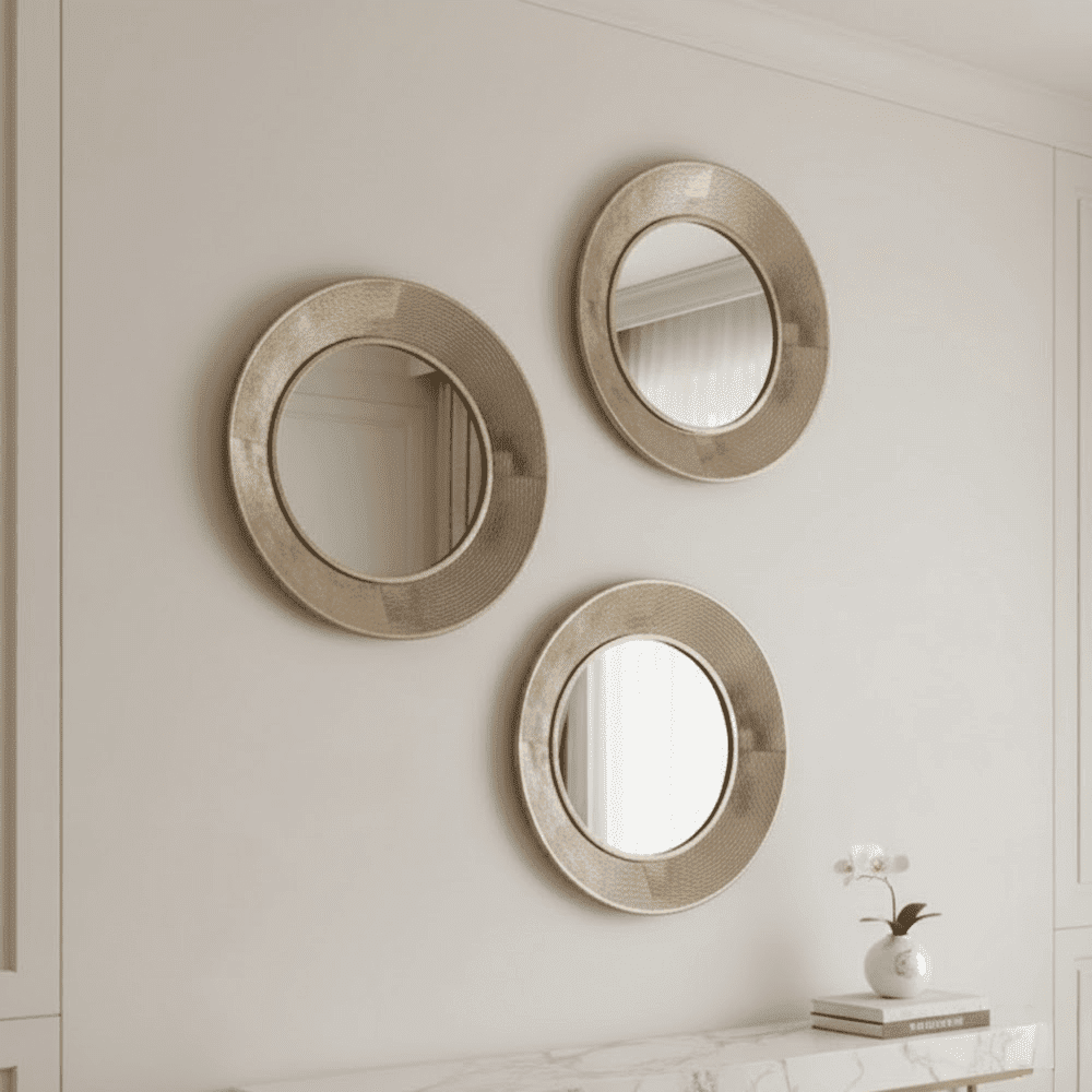 In Stock - Vienna Gold Wall Mirrors - Set of 3 Accessories 