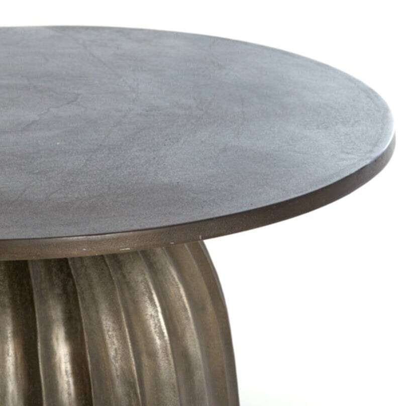 In Stock - Zuzana Dark Brown Round Coffee Table Furniture 