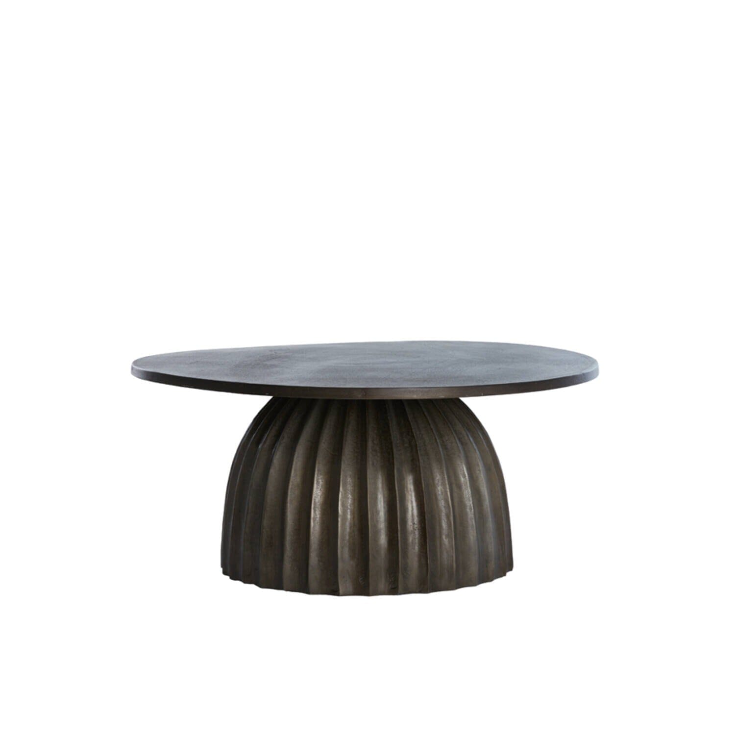 In Stock - Zuzana Dark Brown Round Coffee Table Furniture 