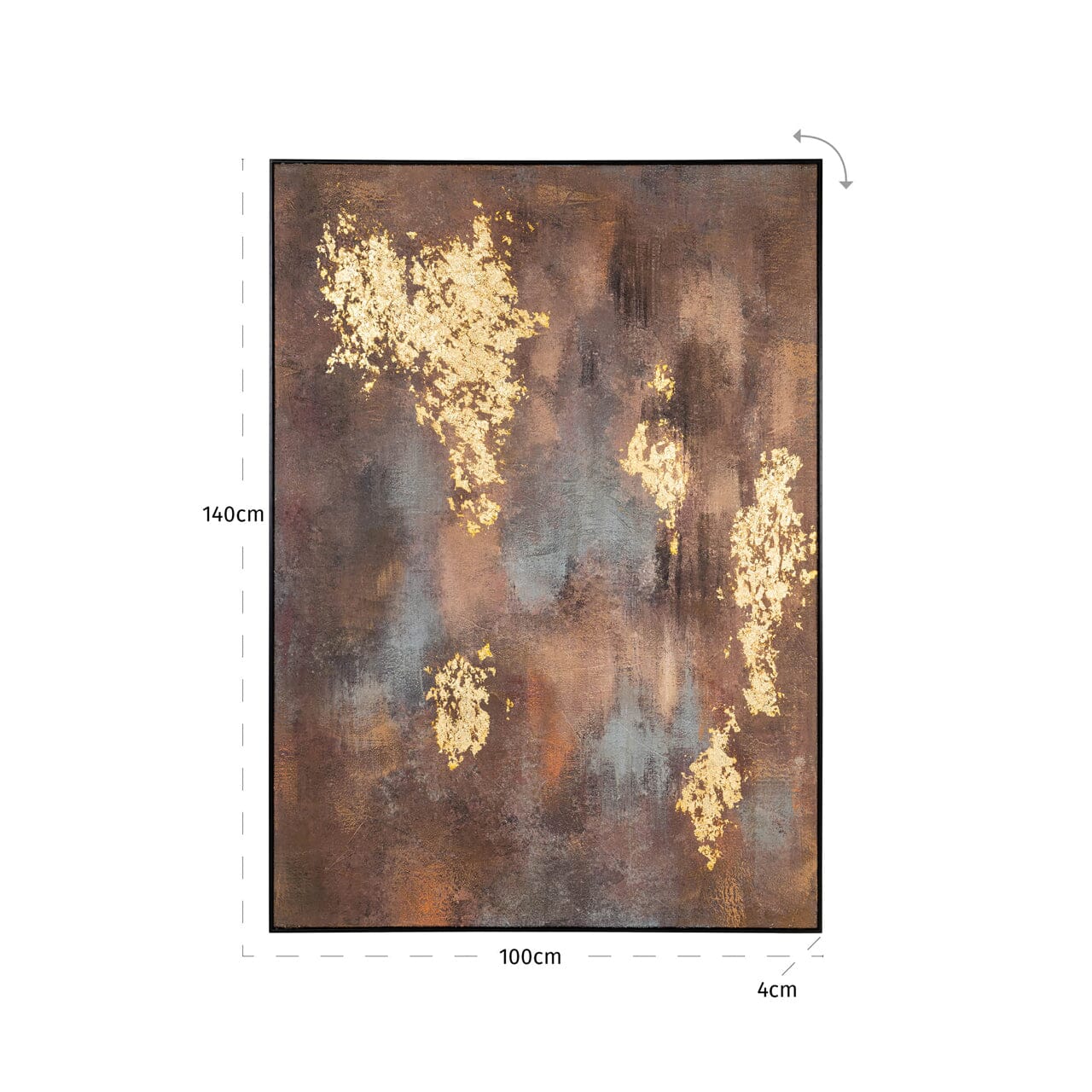 Ines Gold Foil Abstract Wall Art Accessories 