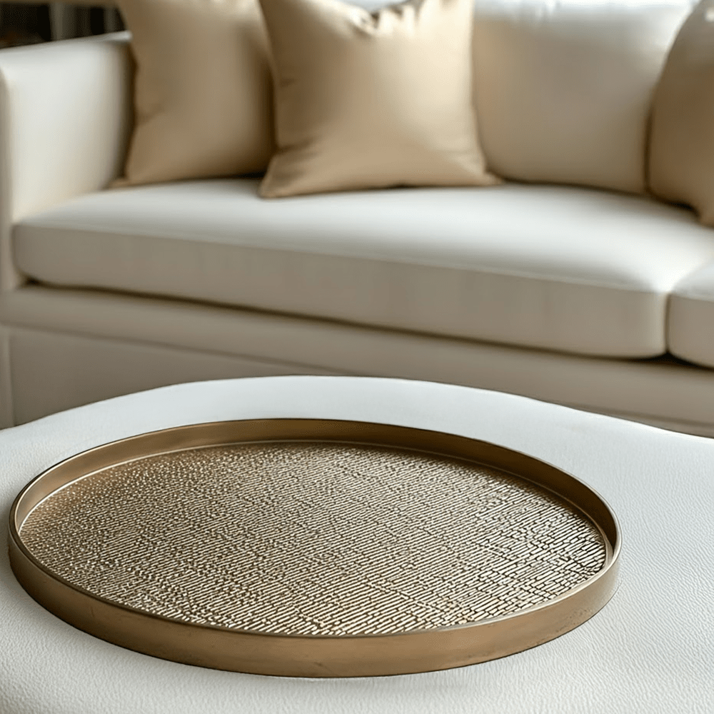 Curated visual reference: Ingrid Antique Bronze Textured Tray Photo Inspiration