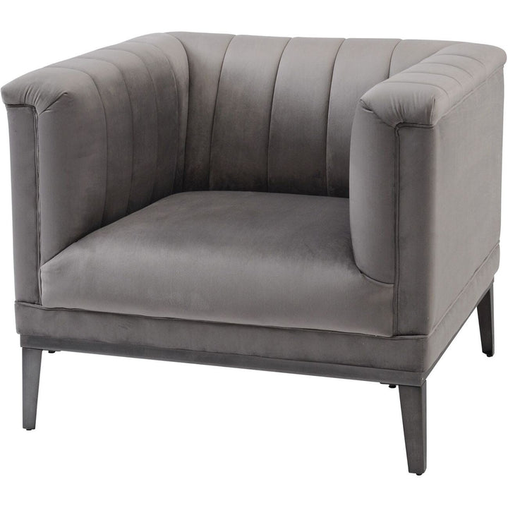 Isabella Dove Grey Velvet Premium Occasional Chair Furniture 