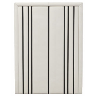 Isabelle Luxury Cream Velvet Headboard with Black Detailing Beds and Headboards 