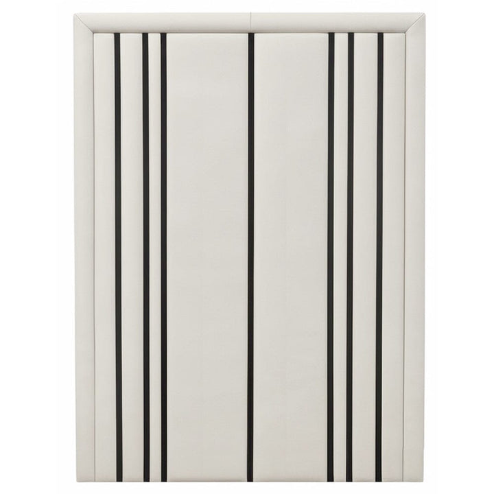 Isabelle Luxury Cream Velvet Headboard with Black Detailing Beds and Headboards 