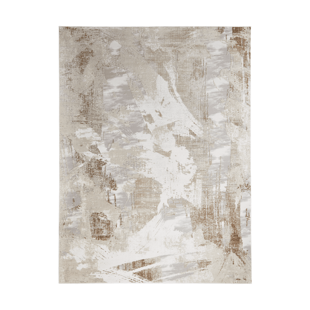 Isadora Greige Abstract Rug – Rowen Homes