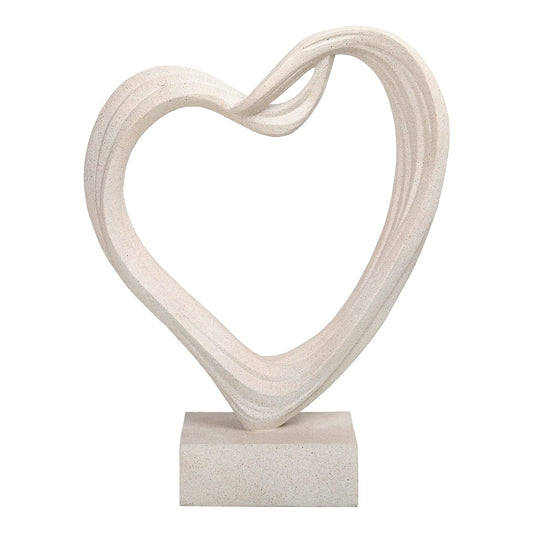 Isobel White Sculptural Heart Ornament Accessories 