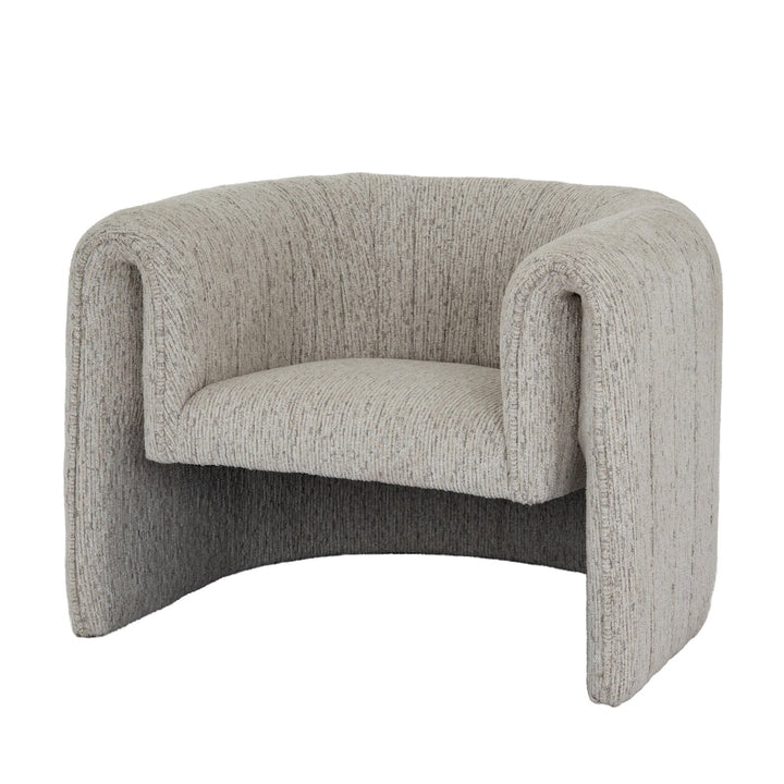 Isolinia Cream Textured Curved Accent Chair Furniture 