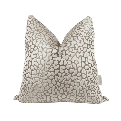 Ivy Mink & Cream Leopard Print Textured Feather Filled Cushion - 50x50cm Textiles 