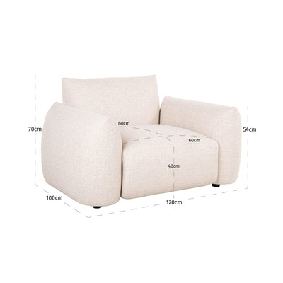 Jae Cream Upholstered Outdoor Lounge Chair Outdoor 