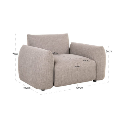 Jae Greige Upholstered Outdoor Lounge Chair Outdoor 