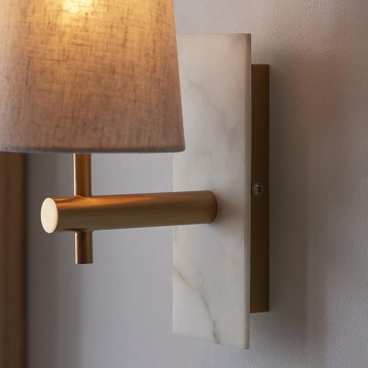 Jaelyn Gold & White Marble Wall Light Lighting 