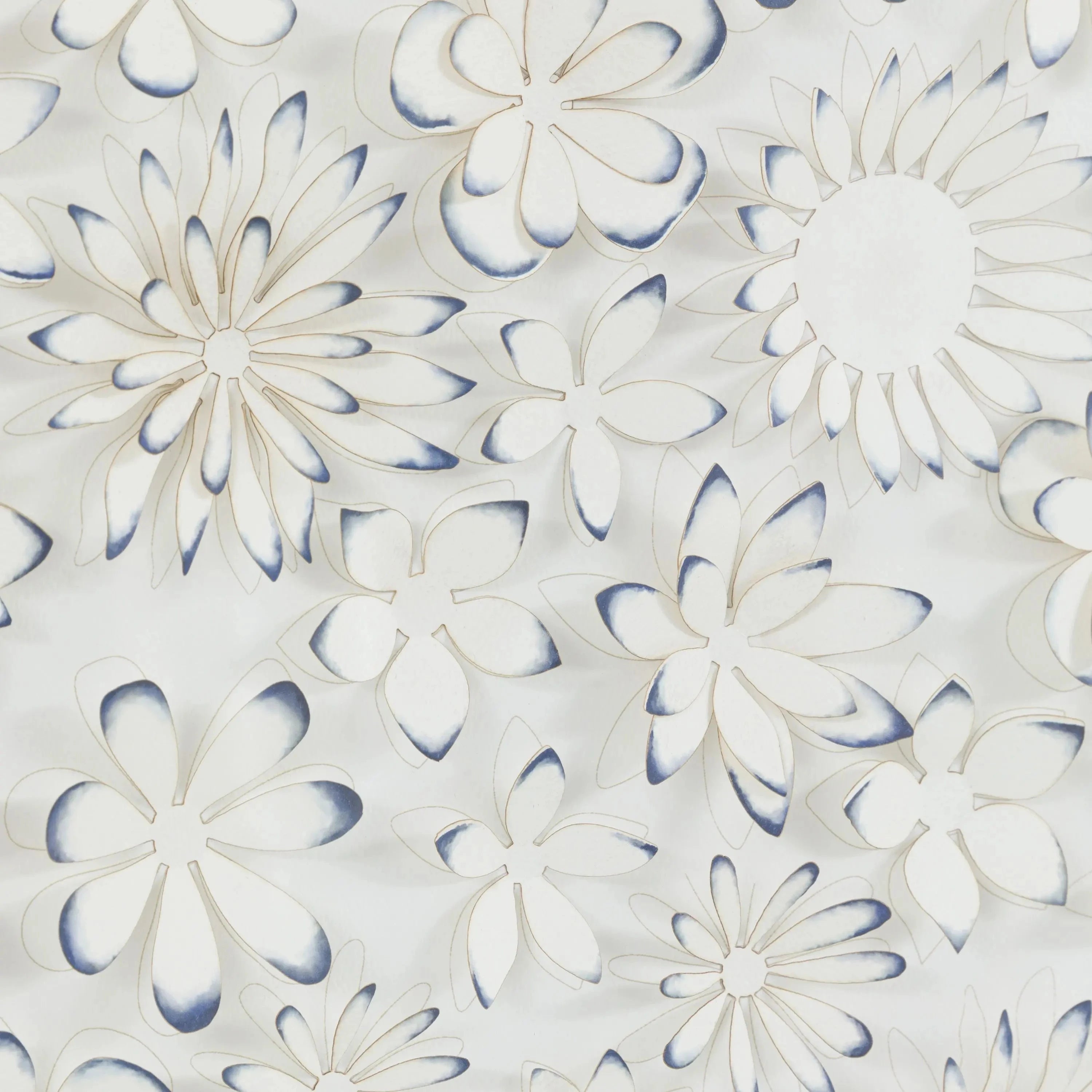 Jalinia 3D Petals Washed Wood Framed Wall Art Accessories 