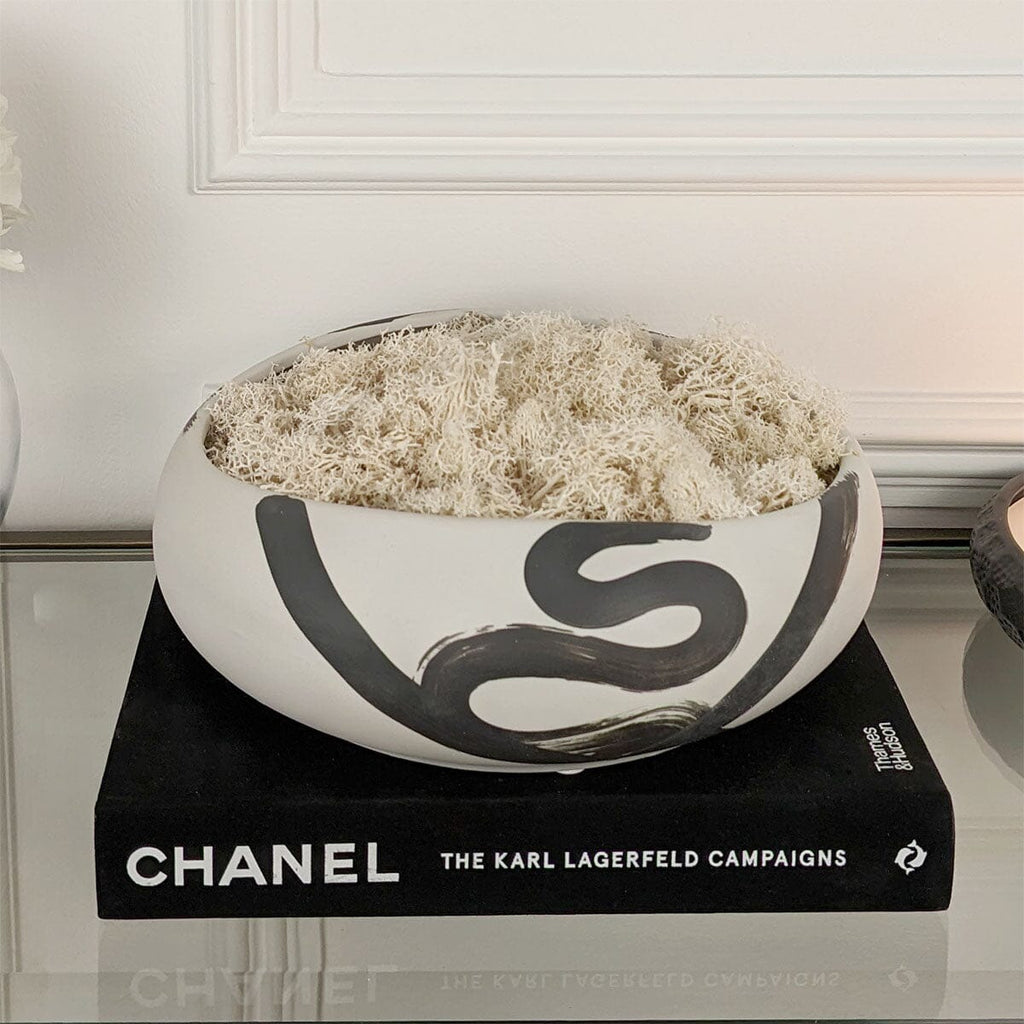 Jaxon & Cream Paint stroke Decorative Ceramic Bowl