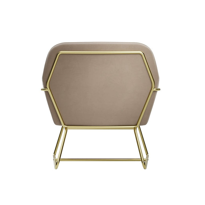 Jaycee Beige & Gold Accent Chair Furniture 