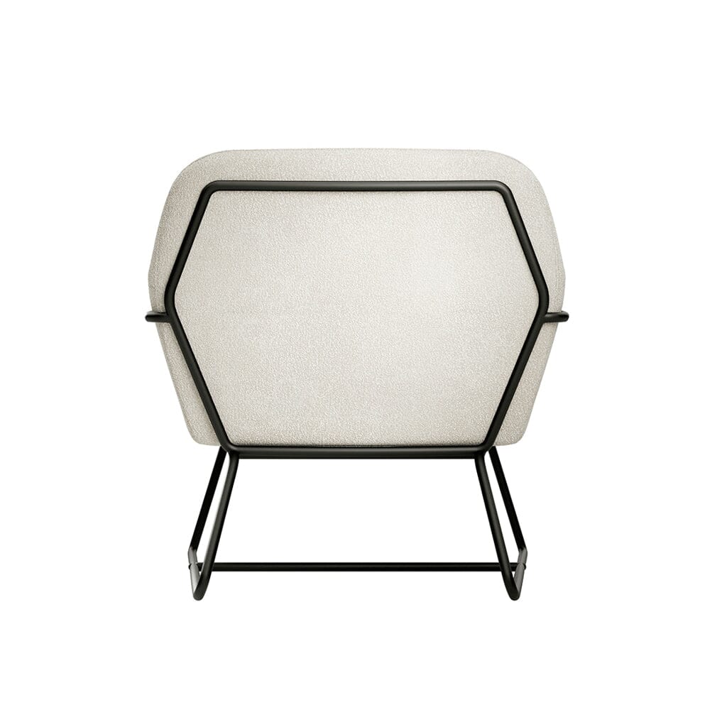 Jaycee Cream Boucle & Black Accent Chair Furniture 