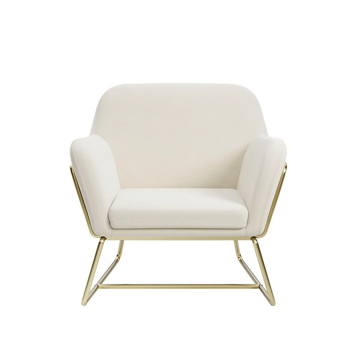 Jaycee Cream & Gold Accent Chair Furniture 