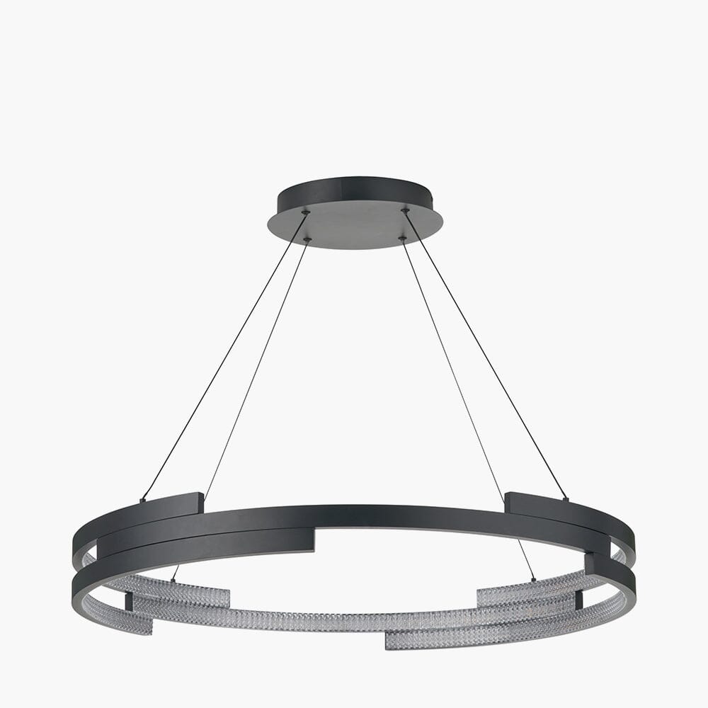 Jayden Black Round LED Pendant Ceiling Light Lighting 