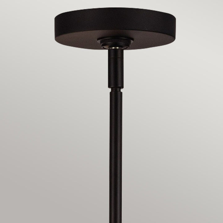Jessica 4 Light Matte Black & Glass Chandelier Lighting 