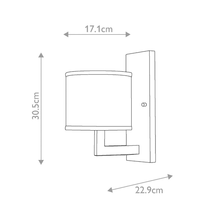 Jessie Brushed Brass Wall Light with Linen Shade Lighting 