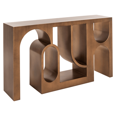 Jessy Gold Brushed Statement Console Table Furniture 