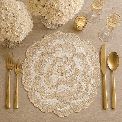 Jodie Gold Flower Placemat Accessories 