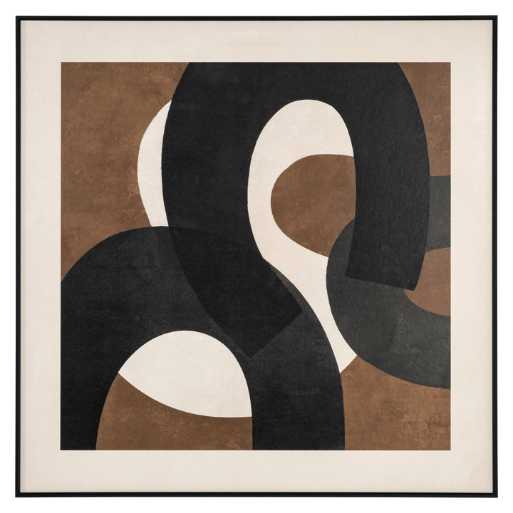 Joselia Abstract Brown, Black & Cream Wall Art - I Accessories 