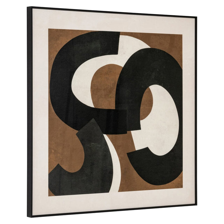 Joselia Abstract Brown, Black & Cream Wall Art - II Accessories 