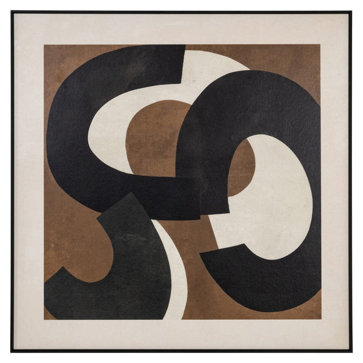 Joselia Abstract Brown, Black & Cream Wall Art - II Accessories 