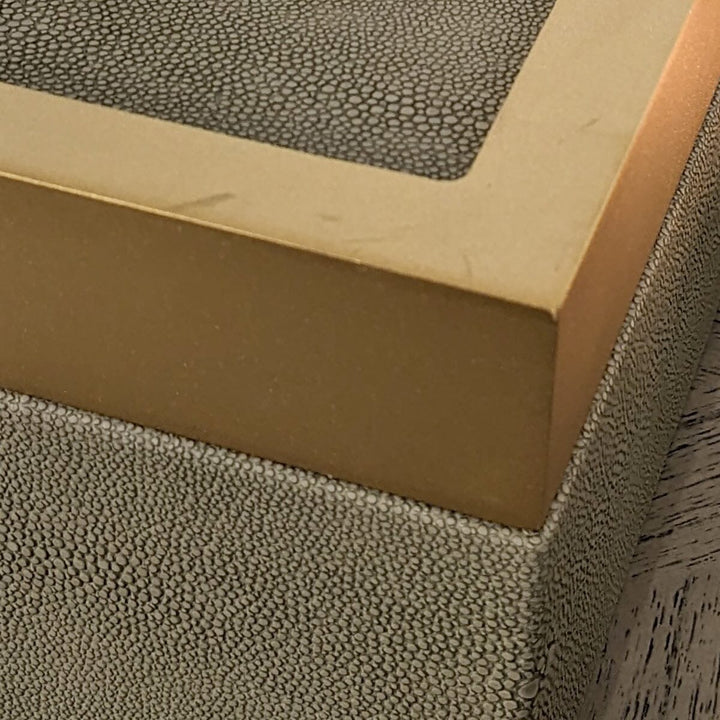 Josette Mink Shagreen & Gold Decorative Tissue Box Accessories 