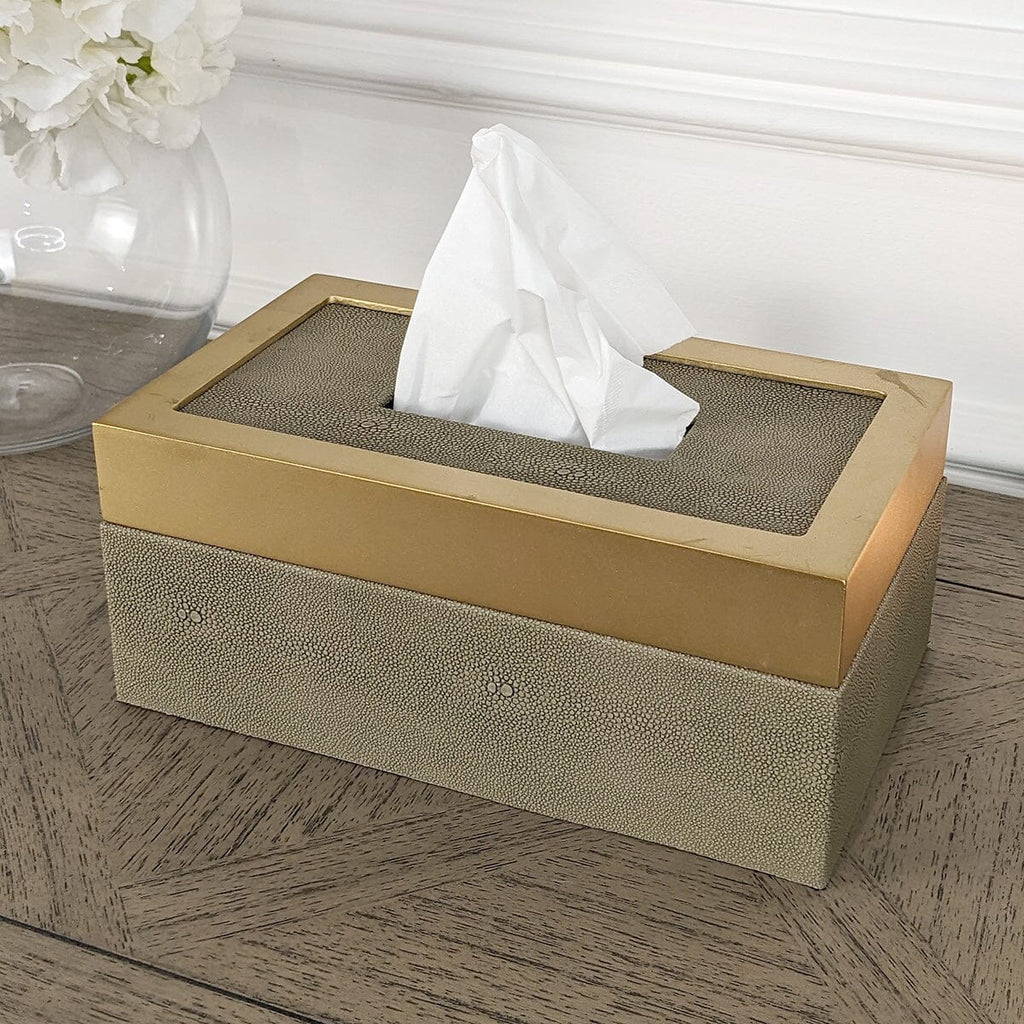 Josette Mink Shagreen & Decorative Tissue Box