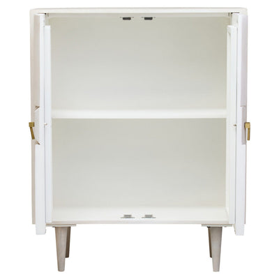 Juni 2 Door Geometric Whitewash Wood Sideboard Furniture 