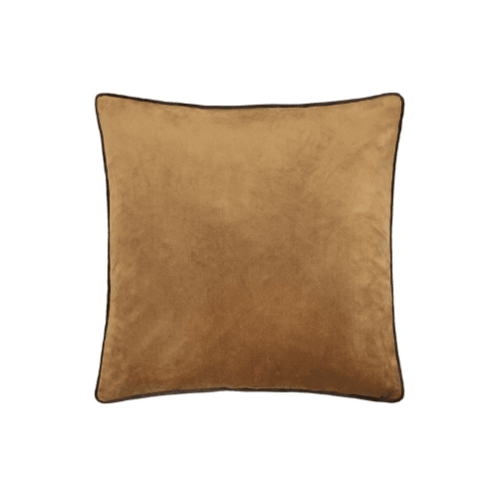 Juniper Caramel & Chocolate Velvet Cushion - 45 x 45cm Textiles 