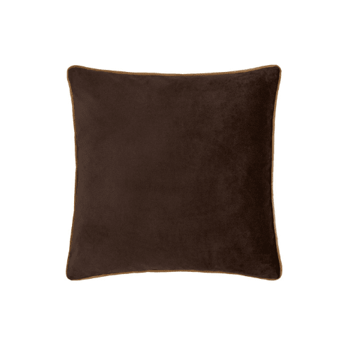 Juniper Chocolate & Caramel Velvet Cushion - 45 x 45cm Textiles 