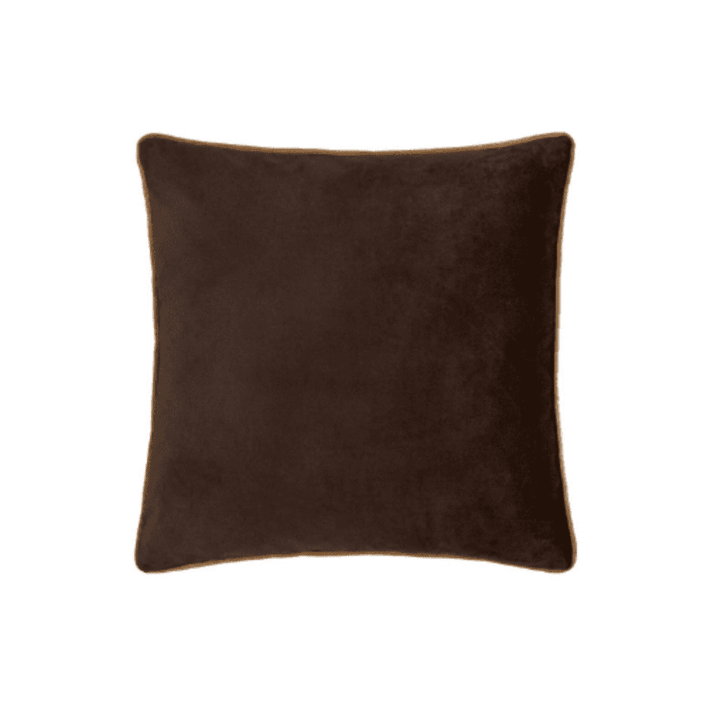 Juniper Chocolate & Caramel Velvet Feather Filled Cushion- 45x45cm Textiles 