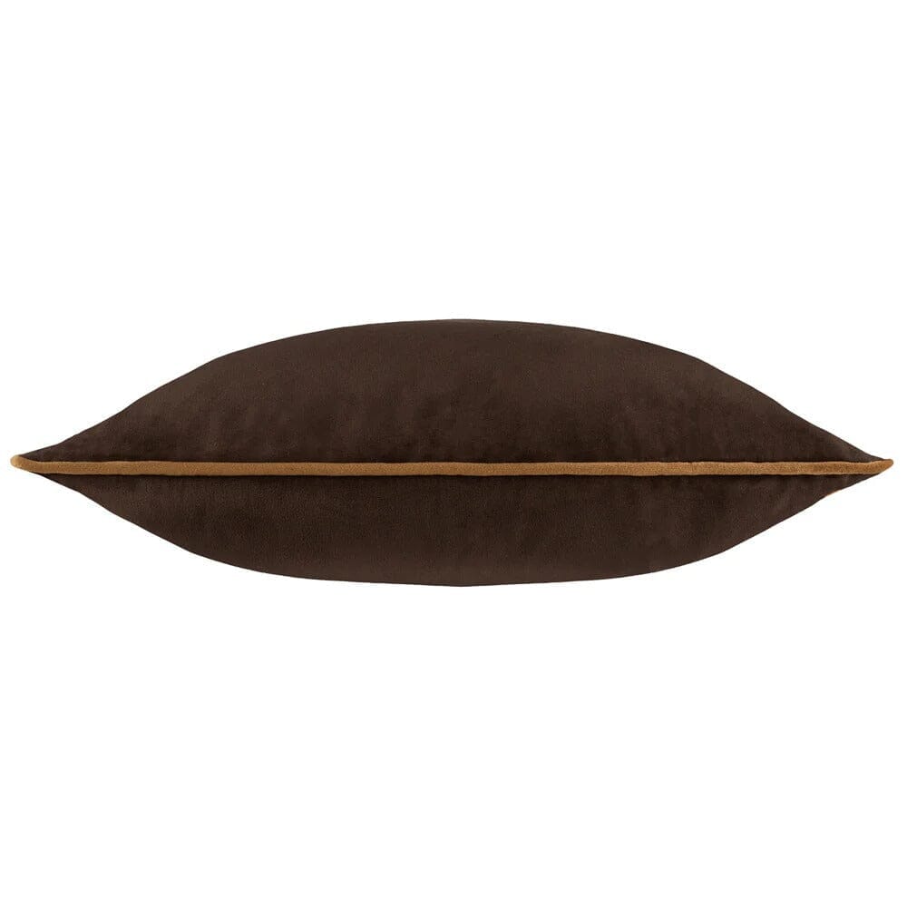 Juniper Chocolate & Caramel Velvet Feather Filled Cushion- 45x45cm Textiles 
